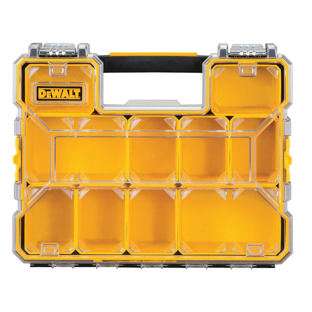 DeWALT® DWST14825 Professional Tool Organizer With Latch, 4-1/2 in H x 14 in W, Metal/Plastic, Black/Clear