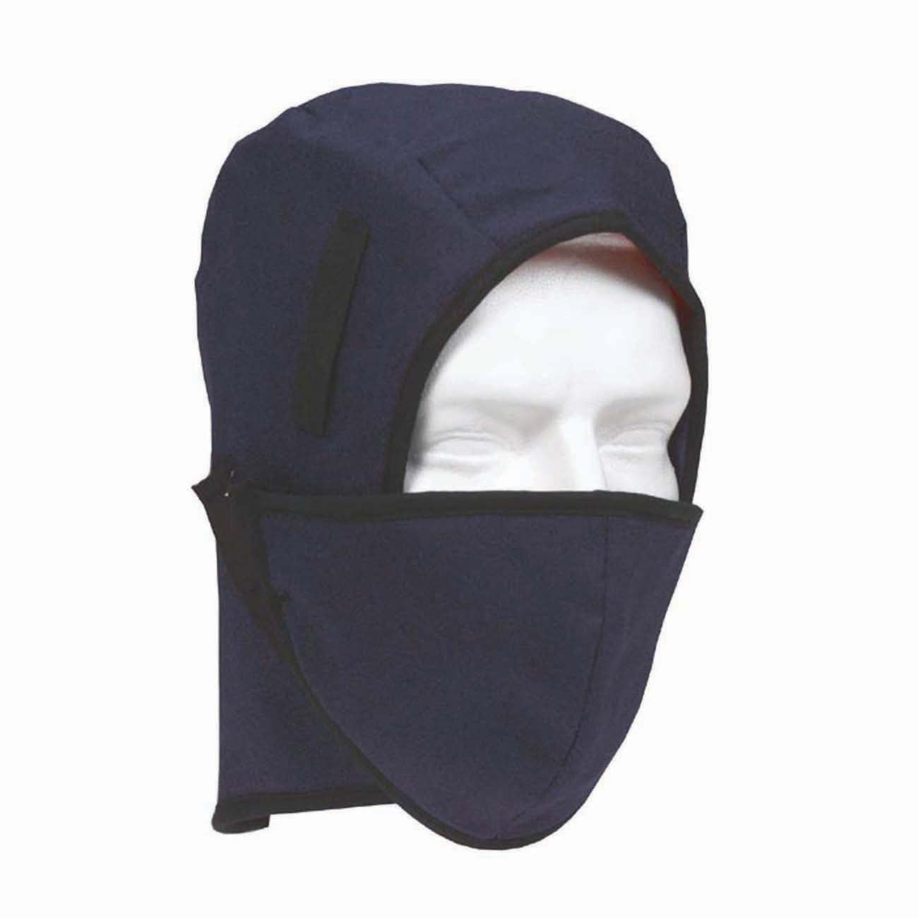 DenTec™ THERMO-HEAT™ GL6 Extended Neck Hard Hat Winter Liner, Hook and Loop Closure, Fleece, Navy Blue