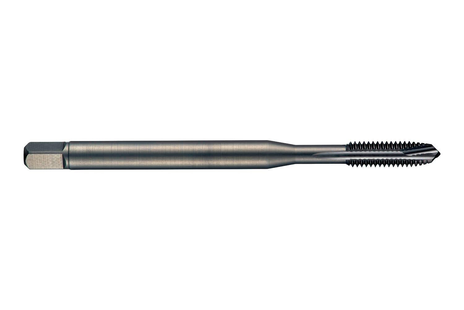 Dormer 5973459 EP016H High Performance Dormer Spiral Point Tap, Right Hand Cutting, M12x1.75 Thread, D6 Thread Limit, Plug Chamfer, 3 Flutes, Steam Oxide, HSS-E
