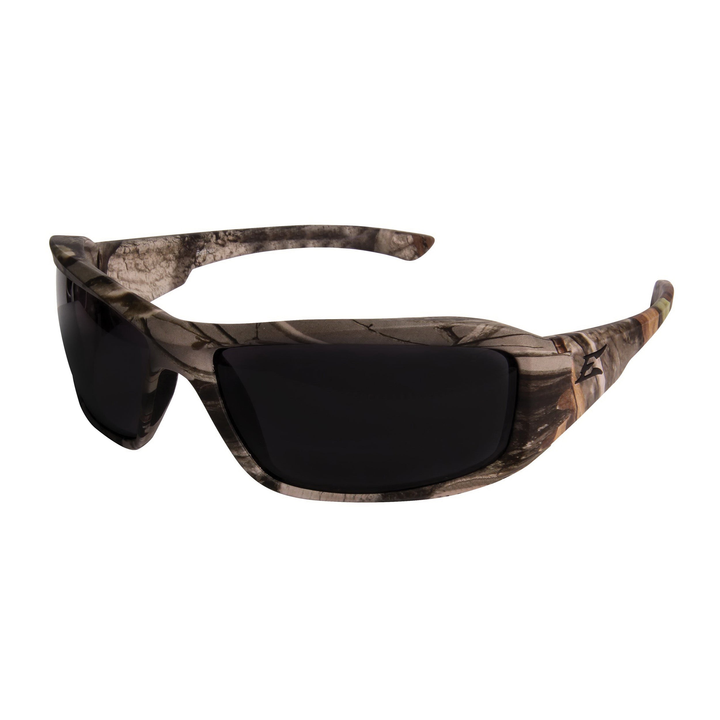 EDGE® TXB416CF Brazeau Polarized Safety Glasses, Anti-Scratch, Smoke Lens, Forest Camouflage, Nylon Frame, CSA Z94.3-15, ANSI/ISEA Z87.1+2017, MCEPS GL-PD 10-12