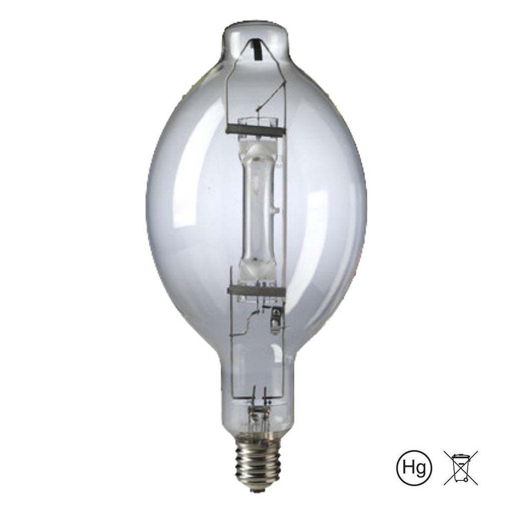EIKO® MH1000/U Universal Burn HID/Metal Halide Lamp, 1000 W, E39 Mogul BT56 Lamp, 110000 Initial Lumens/71000 Mean Lumens Lumens