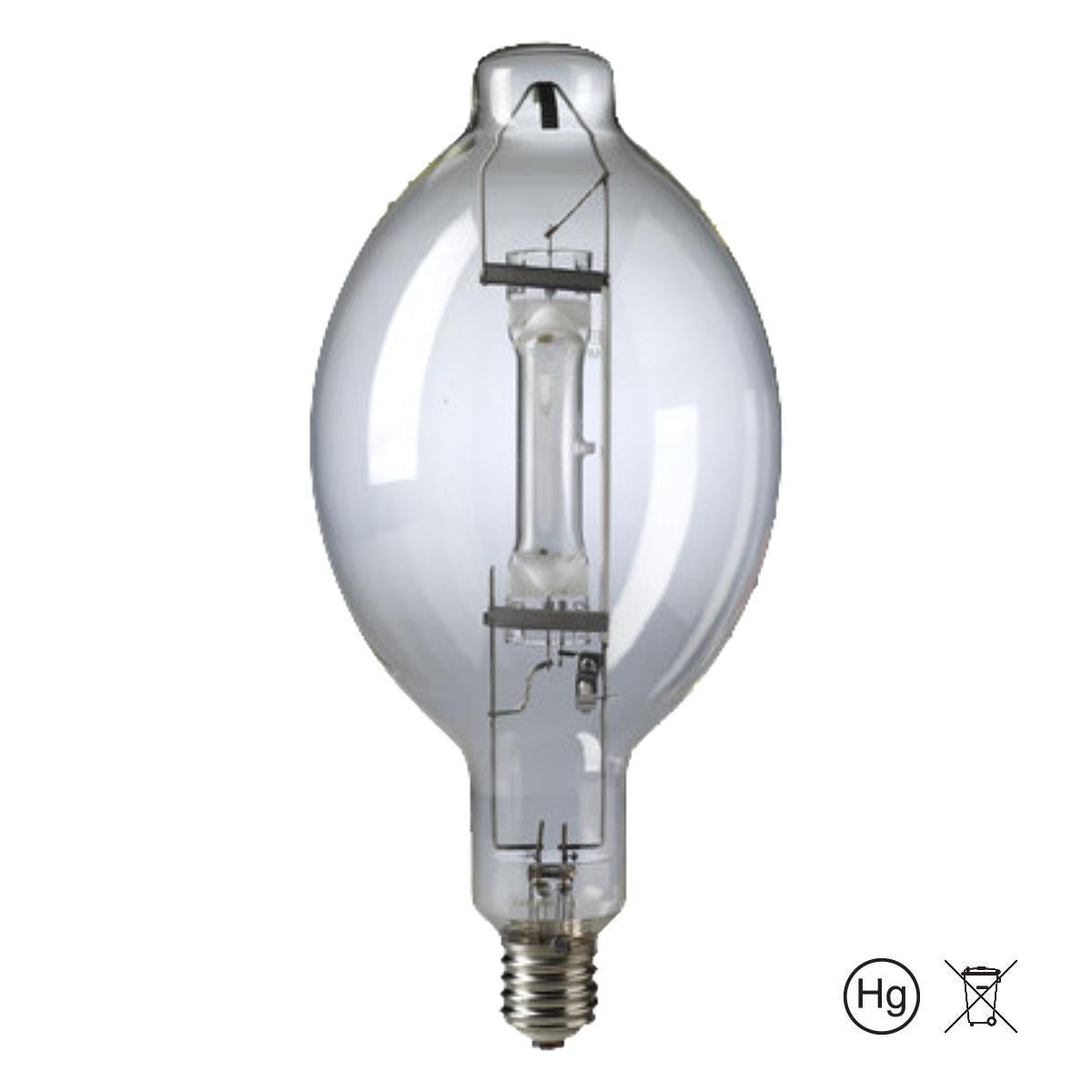 EIKO® MH1000/U Universal Burn HID/Metal Halide Lamp, 1000 W, E39 Mogul BT56 Lamp, 110000 Initial Lumens/71000 Mean Lumens Lumens
