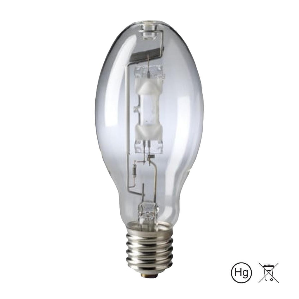 EIKO® MH250/U Universal Burn HID-Metal Halide Lamp, 250 W, E39 Mogul Screw HID Metal Halide Lamp, ED28 Shape, 21000 Lumens Initial/13700 Lumens Mean