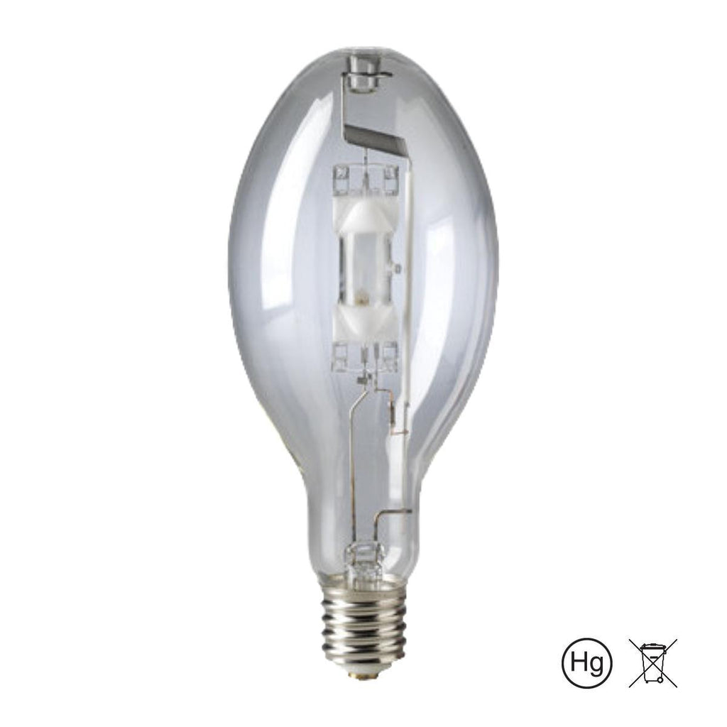 EIKO® MH400/U Universal Burn HID-Metal Halide Lamp, 400 W, E39 Mogul Screw HID Metal Halide Lamp, ED37 Shape, 36000 Lumens Initial/23000 Lumens Mean