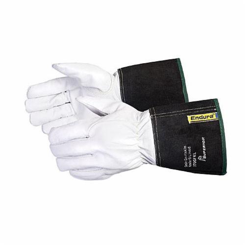 Superior Glove™ 370GFKL-XL Endura® Precision Arc TIG Welding Gloves, XL, Grain Goat Skin/Split Cowhide Cuff, Kevlar Lining, Gauntlet Cuff