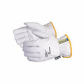 Superior Glove™ 378GKTTL-M Endura® General Purpose Gloves, Driver, Gunn Cut/Keystone Thumb Style, M, Grain Goatskin Leather, White, Slip-On Cuff, Resists: Abrasion, Thinsulate™ Lining