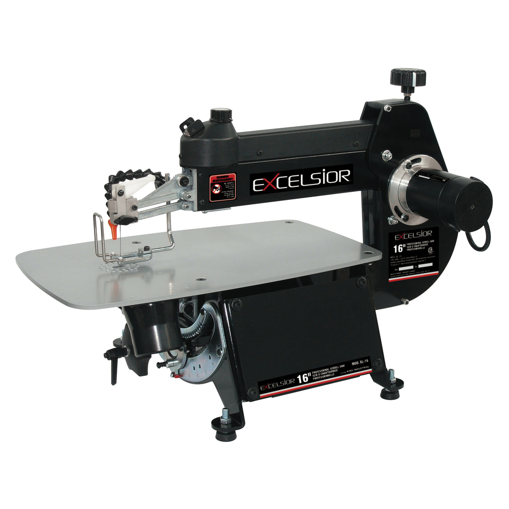Excelsior XL-16 Professional Scroll Saw, 400 to 1400 spm, 2 in Depth of Cut, 400 to 1400 rpm Speed