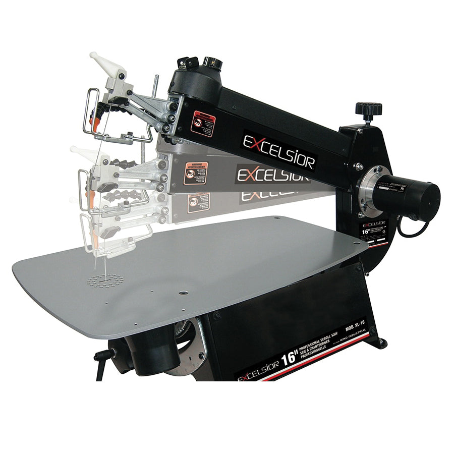 Excelsior XL-16 Professional Scroll Saw, 400 to 1400 spm, 2 in Depth of Cut, 400 to 1400 rpm Speed