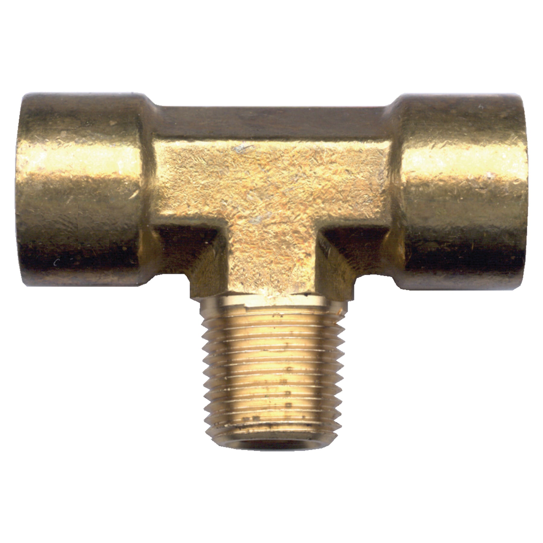 Fairview 106-B Forged Pipe Branch Tee, 1/4 in Nominal, FNPT x MNPT End Style, Brass, Import