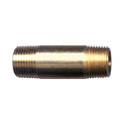 Fairview 113-A3 Long Pipe Nipple, 1/8 in Nominal, 3 in L, Brass, MNPT End Style, Import