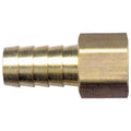 Fairview 126-8B Pipe Coupler, 1/2 x 1/4 in Nominal, Hose Barb x FNPT End Style, Brass, Import
