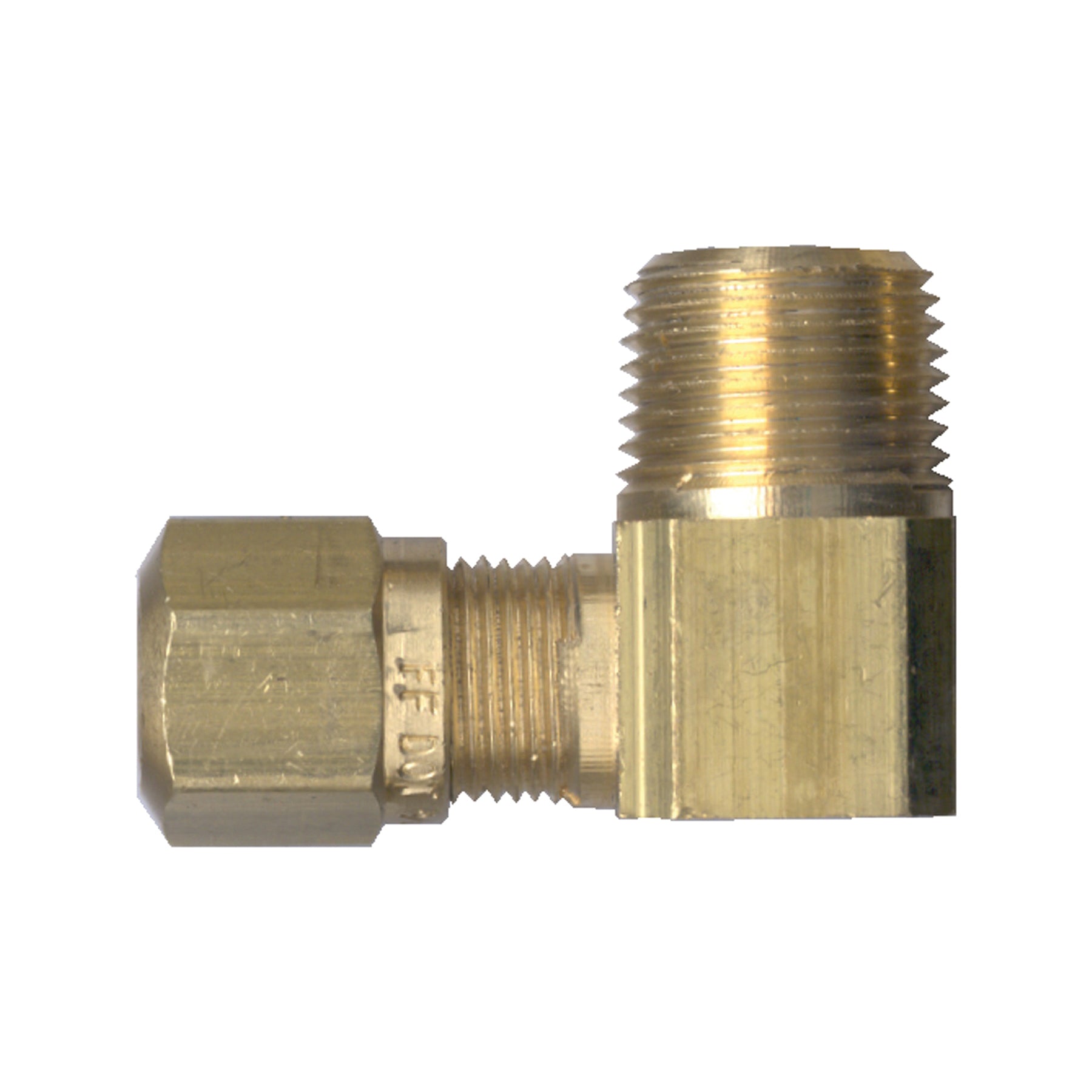 Fairview 1469-8B 90 deg DOT Air Brake Elbow, 1/2 x 1/4 in Nominal, Tube x MNPT End Style, Brass, Import