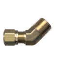 Fairview 1474-8D 45 deg DOT Air Brake Elbow, 1/2 in Nominal, Tube x MNPT End Style, Brass, Import
