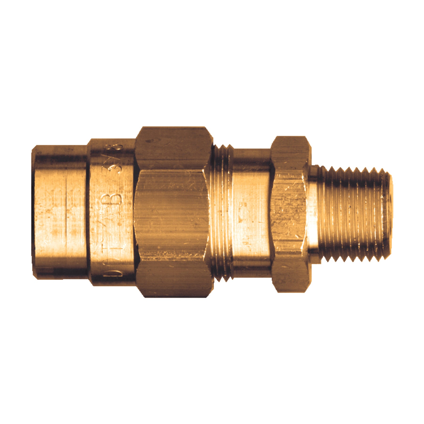 Fairview 1492-8D DOT Air Brake Coupler, 1/2 in Nominal, Hose x MNPT End Style, Brass, Import