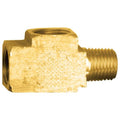Fairview 151-6B Center Run Tee, 3/8 x 1/4 x 3/8 in Nominal, 45 deg SAE Inverted Flare Tube x MNPT x 45 deg SAE Inverted Flare Tube End Style, Brass, Import