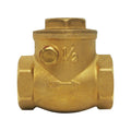 Fairview 293-H Hex Head Swing Check Valve, 1 in Nominal, FNPT End Style, Brass Body, Import