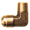 Fairview 49-6D 90 deg Elbow, 3/8 x 1/2 in Nominal, 45 deg SAE Male Flare Tube x MNPT End Style, Brass, Import