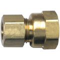 Fairview 66-6C Compression Pipe Connector, 3/8 in Nominal, Tube x FNPT End Style, Brass, Import