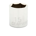 1/4" Drive 6 Point Standard Metric Socket 15mm
