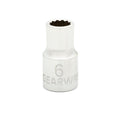 1/4" Drive 12 Point Standard Metric Socket 6mm