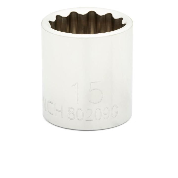 1/4" Drive 12 Point Standard Metric Socket 15mm