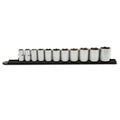 11 Piece 1/2" Drive 6 Point Standard SAE Socket Set