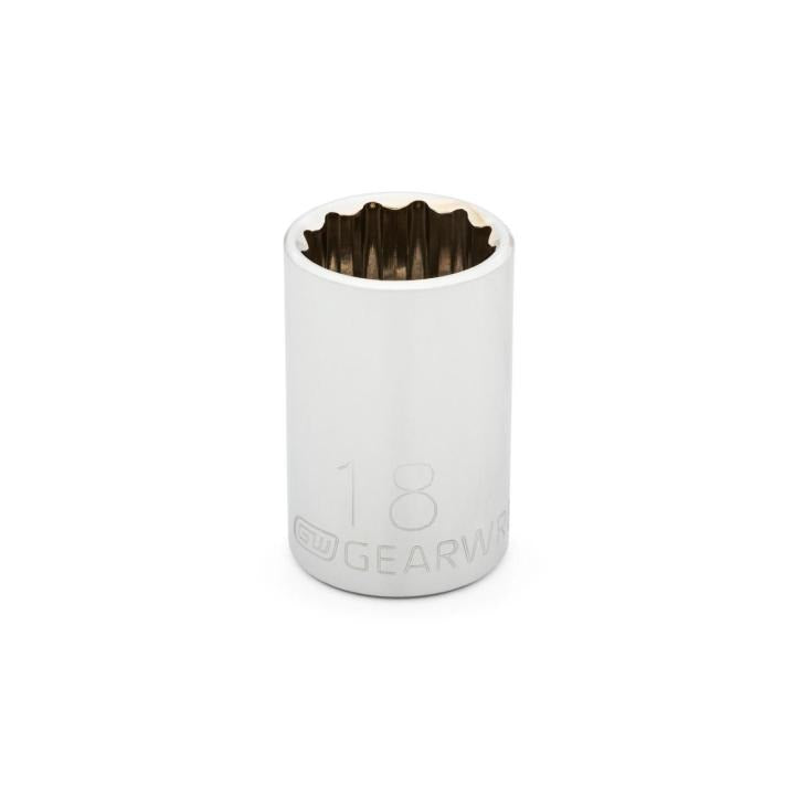 1/2" Drive 12 Point Standard Metric Socket 18mm