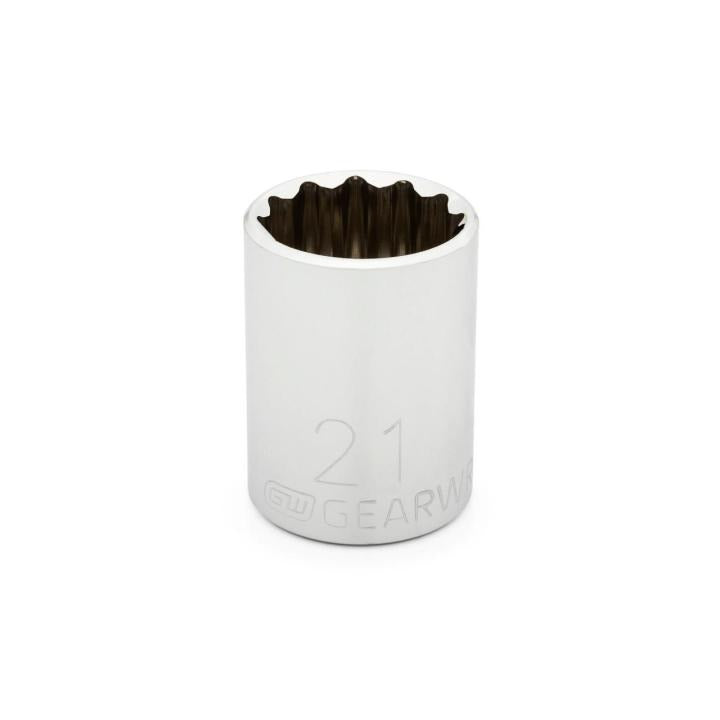 1/2" Drive 12 Point Standard Metric Socket 21mm