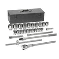 27 Piece 3/4" Drive 12 Point Standard SAE Mechanics Tool Set