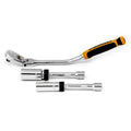 3 Piece 3/8" Drive 90-Tooth Spark Plug Ratchet Set