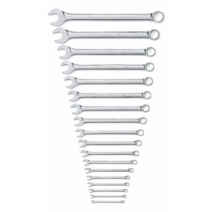18 Piece 12 Point Long Pattern Combination SAE Wrench Set - Stellar Industrial