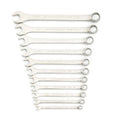 11 Piece 12 Point Long Pattern Combination SAE Wrench Set with Tool Roll