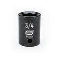 1/2" Drive 6 Point Standard Impact SAE Socket 3/4"