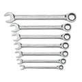7 Piece 72-Tooth 12 Point Ratcheting Combination Metric Wrench Set