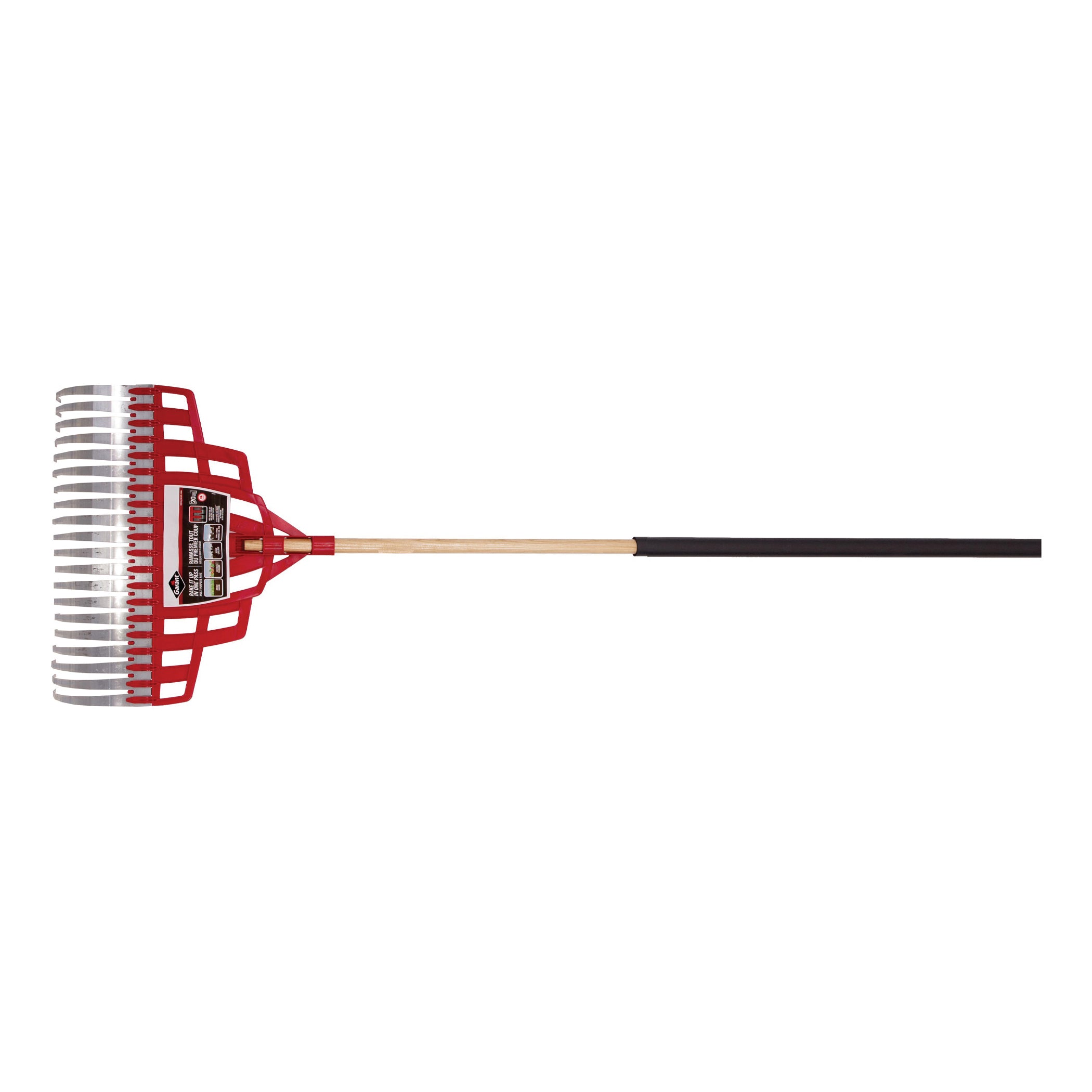 Garant® 80351 Multi-Purpose Lawn Rake, 3-3/4 in L Tines, 20 in W Tines, 20 Tines, Steel, Hardwood Handle