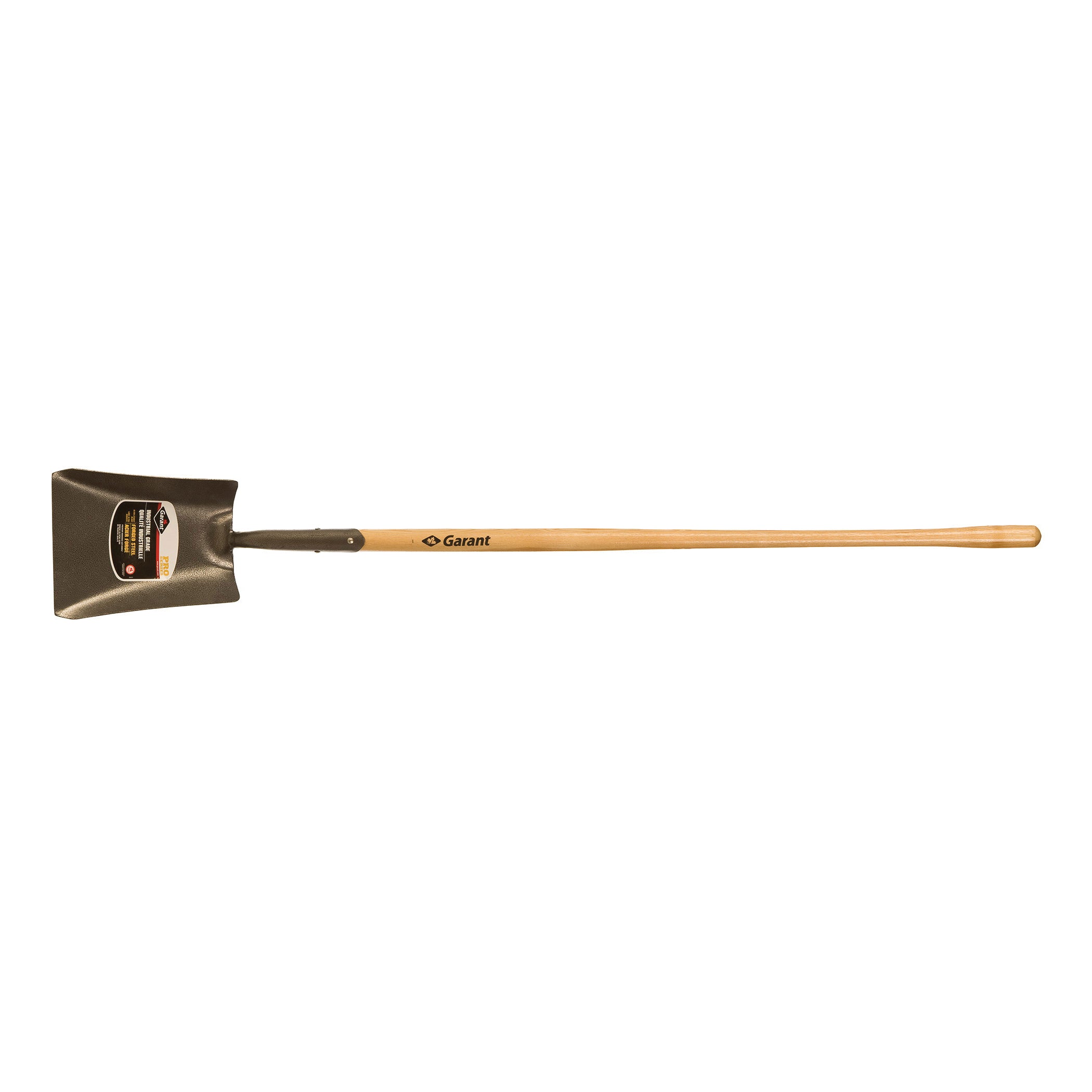 Garant® 80367 Pro Series Industrial-Grade Shovel, Forged Steel Blade, 12 in L x 9-1/2 in W, Square Blade Point, 48 in L Handle