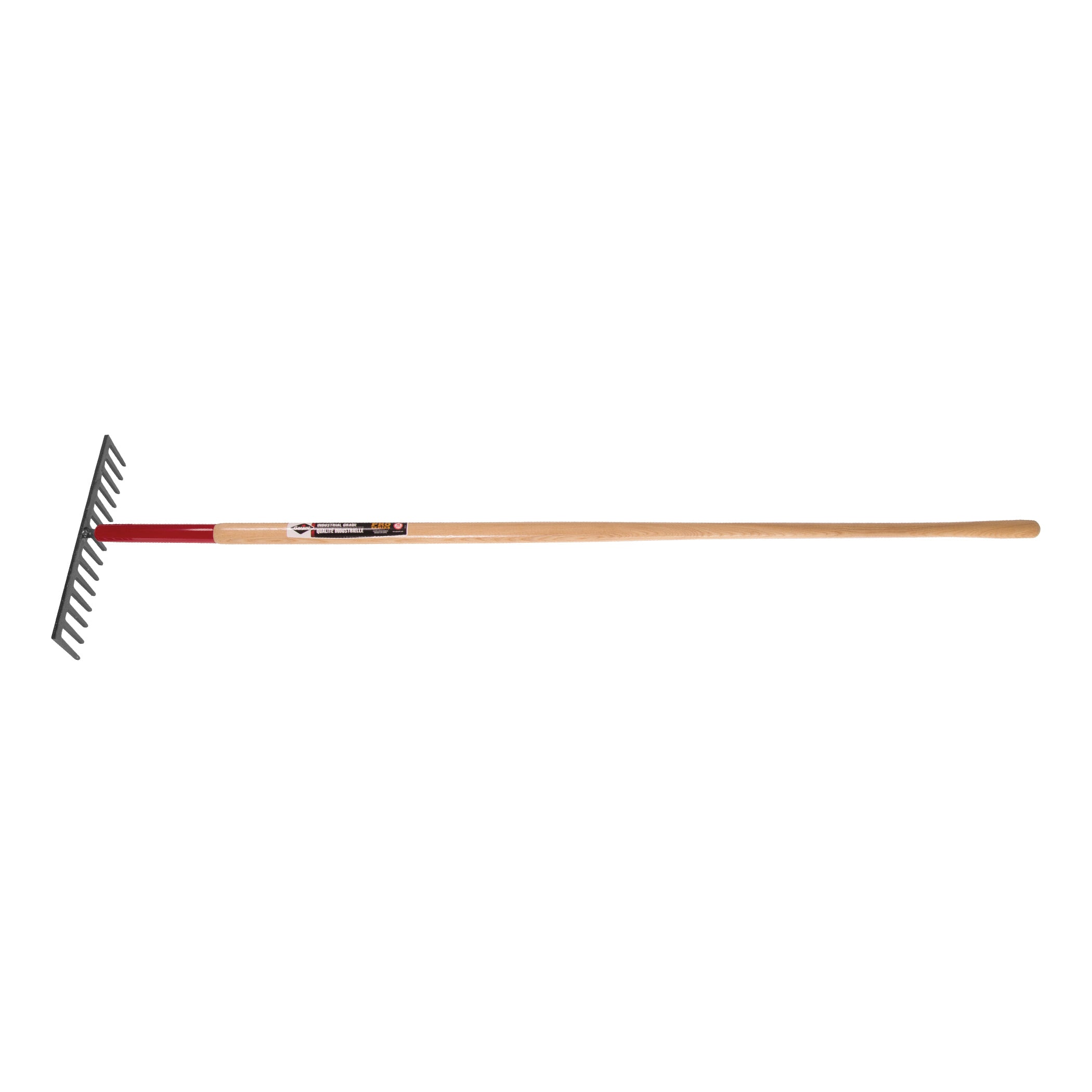 Garant® 80755 Pro Series Industrial-Grade Road Rake, 15-5/8 in W Tines, 14 Tines, Steel, Ash Hardwood Handle