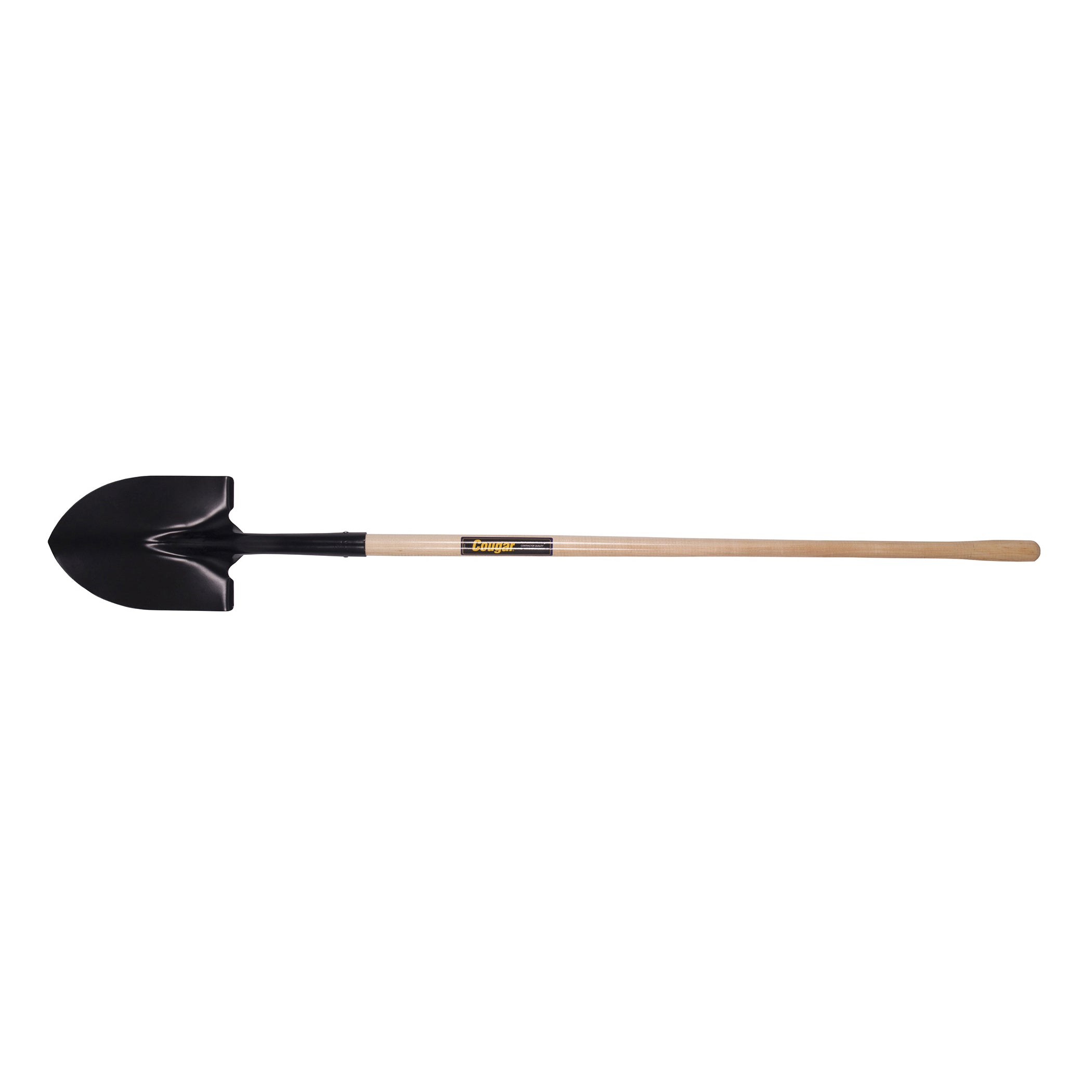 Garant® Cougar® 81209 Shovel, Tempered Steel Blade, 11-1/2 in L x 8-3/8 in W, Round Blade Point, 48 in L Handle