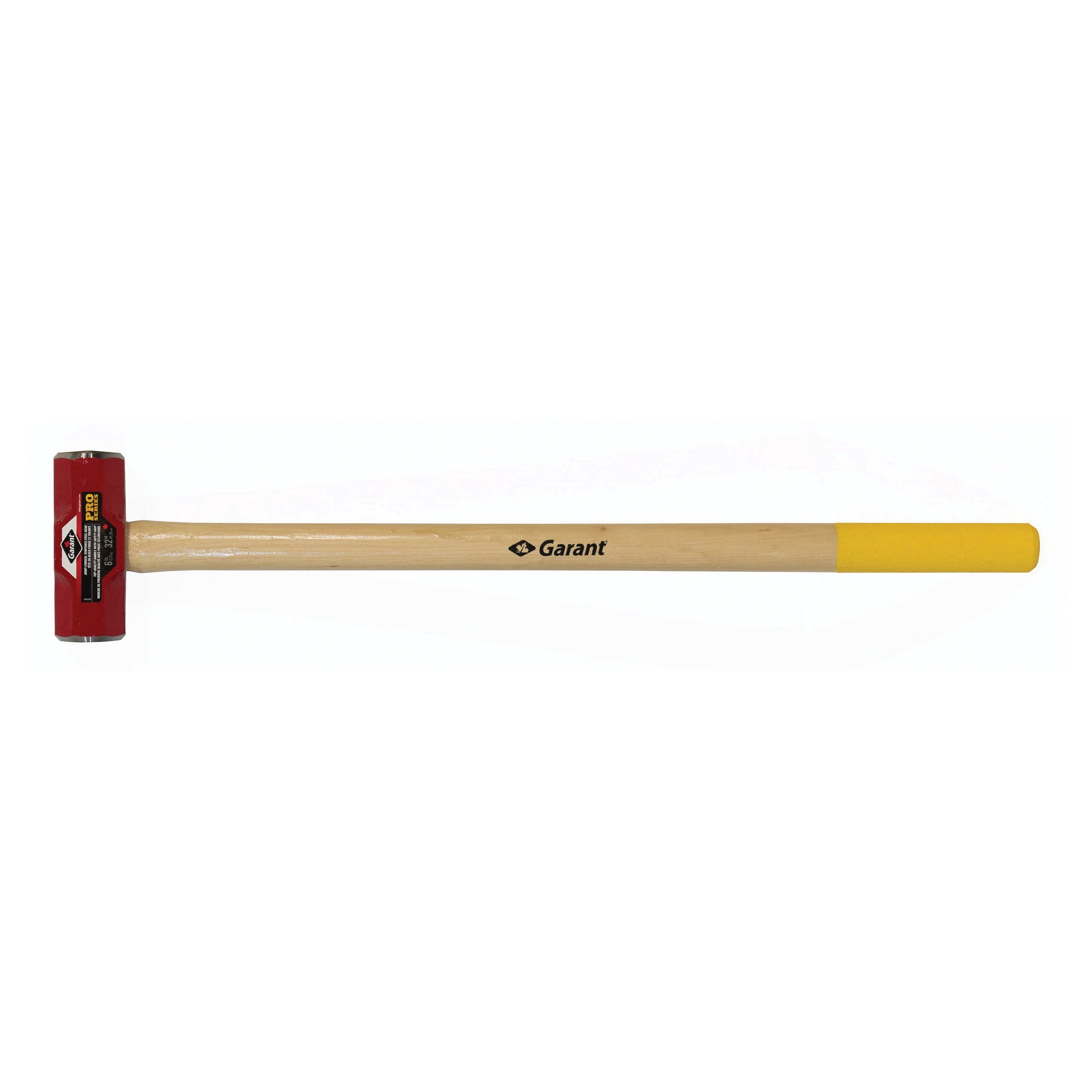 Garant® 81320 Pro Series Industrial-Grade Sledge Hammer, 31 in OAL, 6 lb Drop-Forged/Tempered Steel Head, Hickory Handle