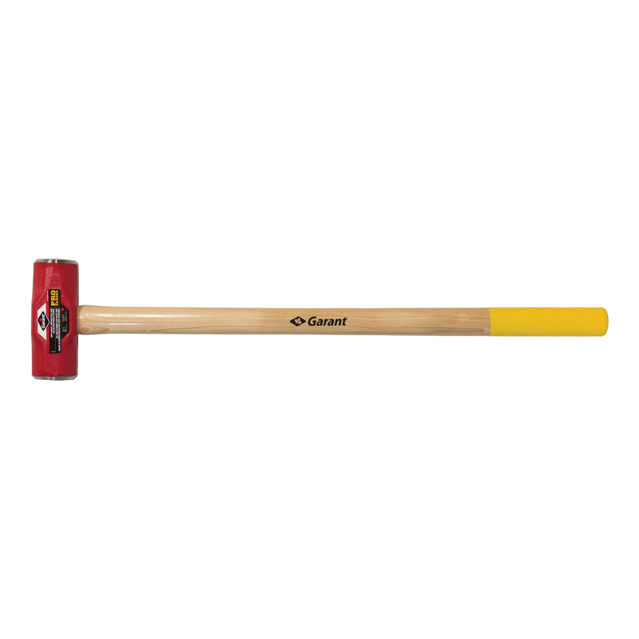 Garant® 81321 Pro Series Industrial-Grade Sledge Hammer, 31 in OAL, 8 lb Drop-Forged/Tempered Steel Head, Hickory Handle