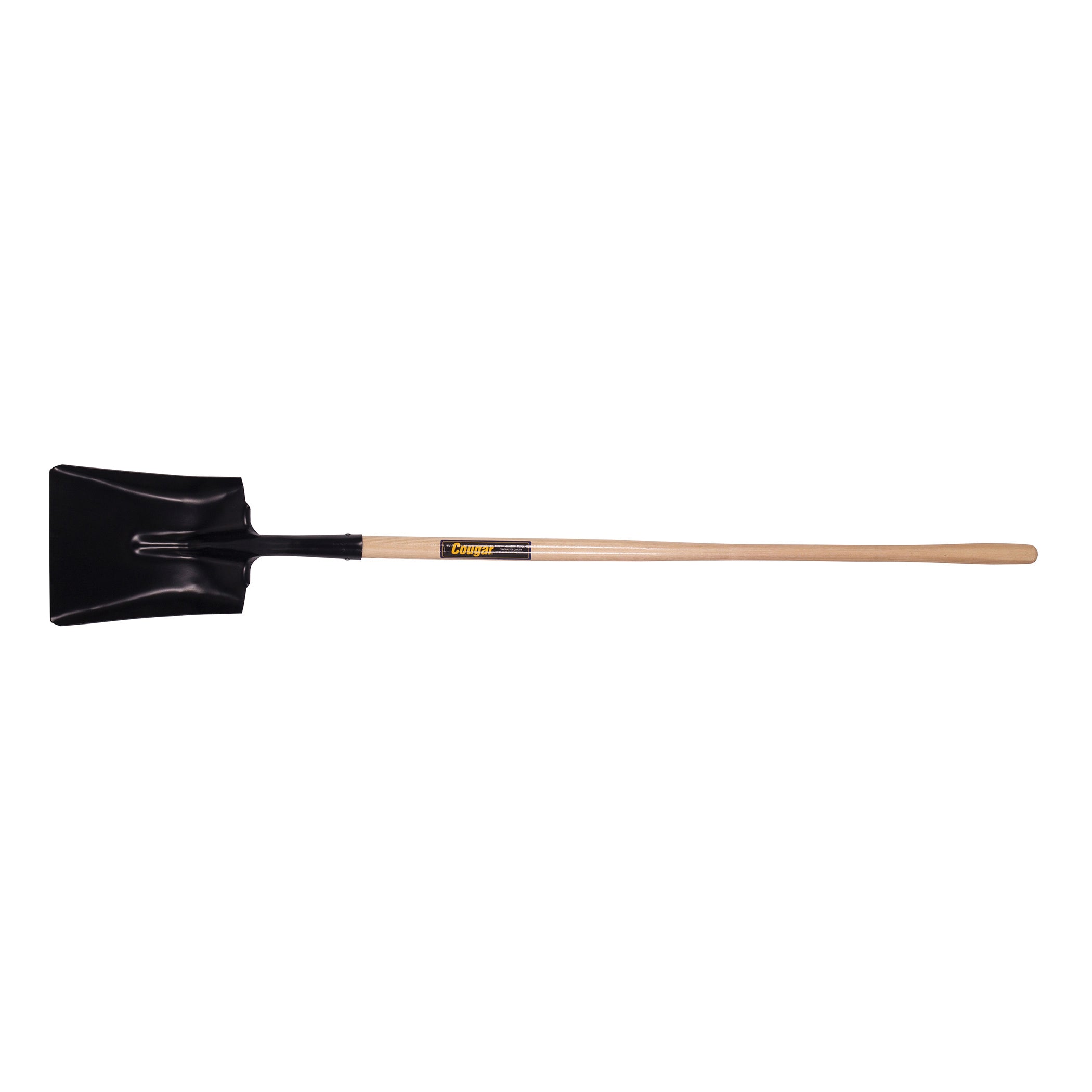 Garant® Cougar® 81766 Shovel, Tempered Steel Blade, 12 in L x 10 in W, Square Blade Point, 48 in L Handle