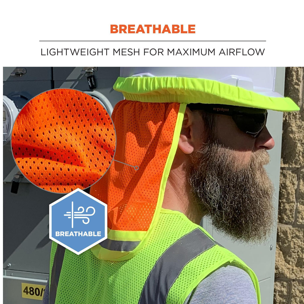 GloWear® 29051 8005 Neck Shade With Reflective Accents, For Use With Hard Hat, Outer Cap/Hat Attachment