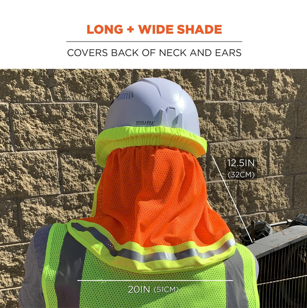 GloWear® 29053 8005 Neck Shade With Reflective Accents, For Use With Hard Hat, Outer Cap/Hat Attachment