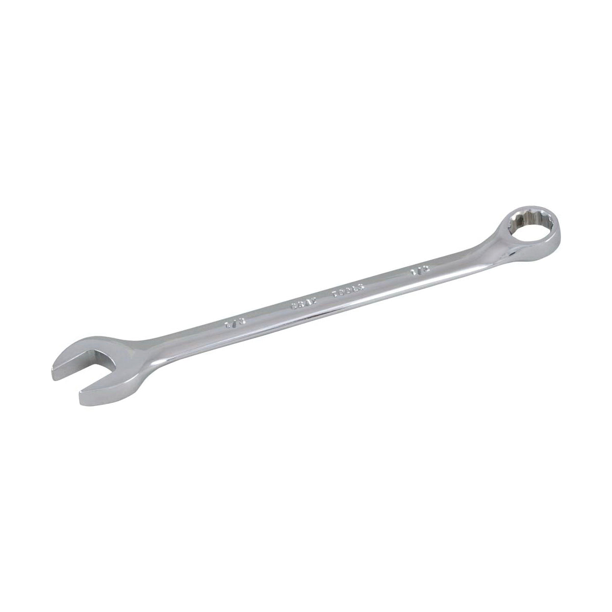 Gray Tools 3108 Double Hex Combination Wrench, Imperial, 1/4 in, 12 Points, 15 deg Offset, 5 in OAL, Mirror Chrome, ANSI B107.6