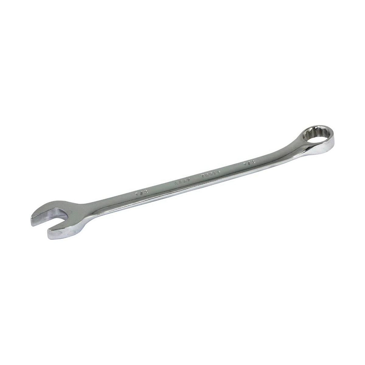 Gray Tools 3116 Double Hex Combination Wrench, Imperial, 1/2 in, 12 Points, 15 deg Offset, 7 in OAL, Mirror Chrome, ANSI B107.6