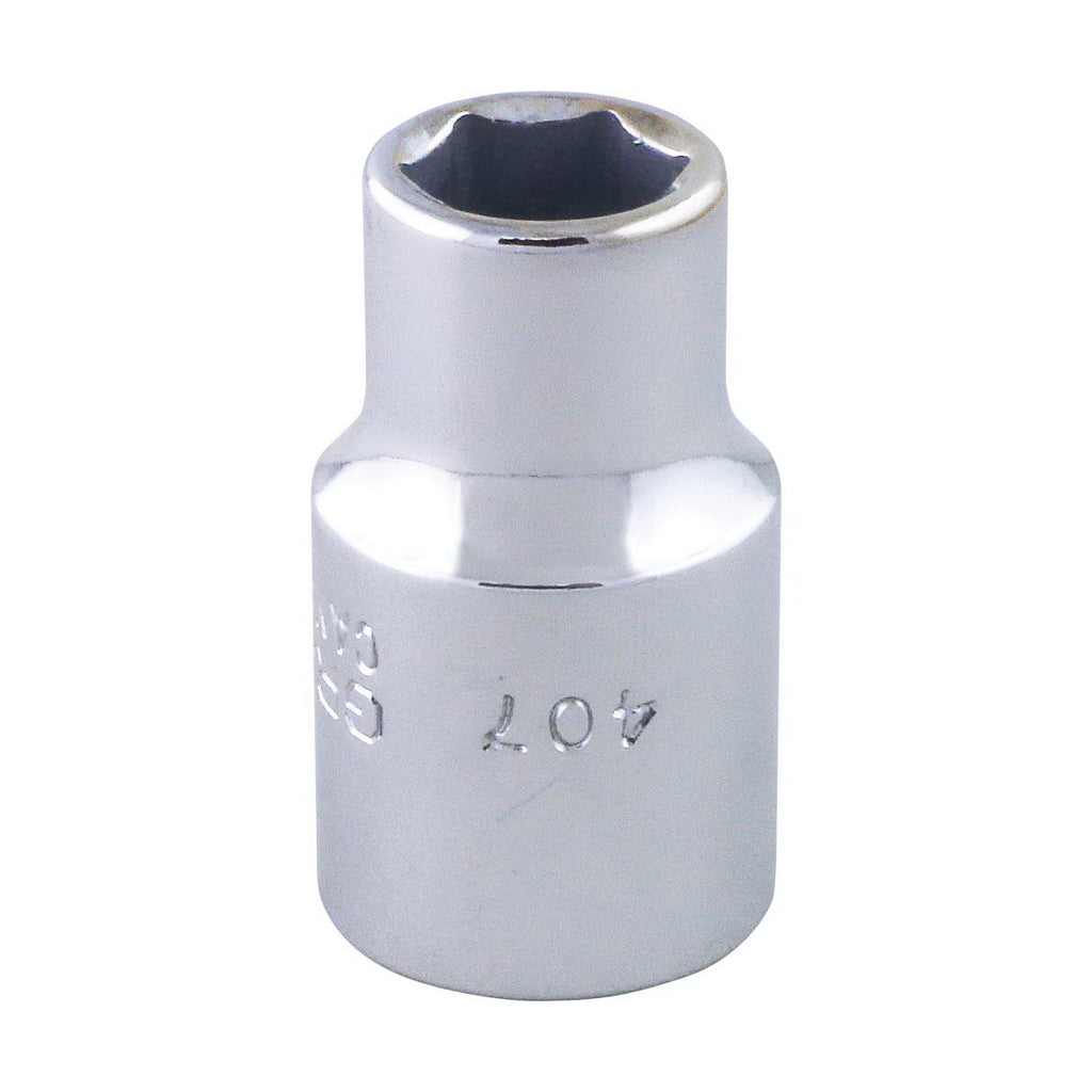 Gray Tools 407 Standard Socket, Imperial, 1/2 in, 7/16 in Hex Socket, 6 Points