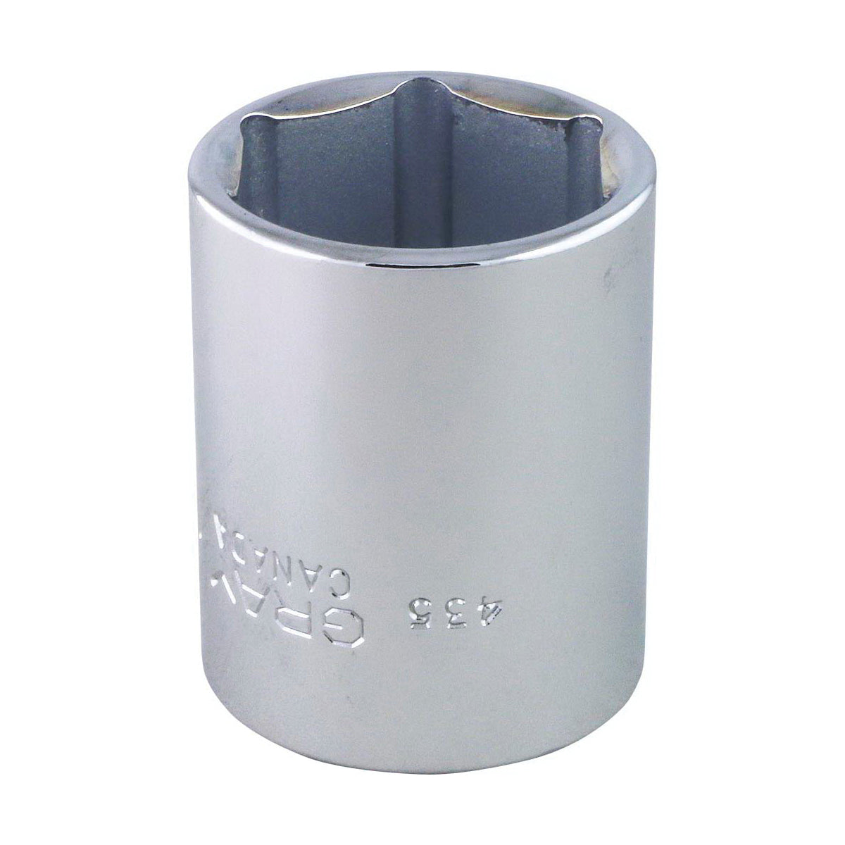 Gray Tools 435 Standard Socket, Imperial, 1/2 in, 1-3/16 in Hex Socket, 6 Points
