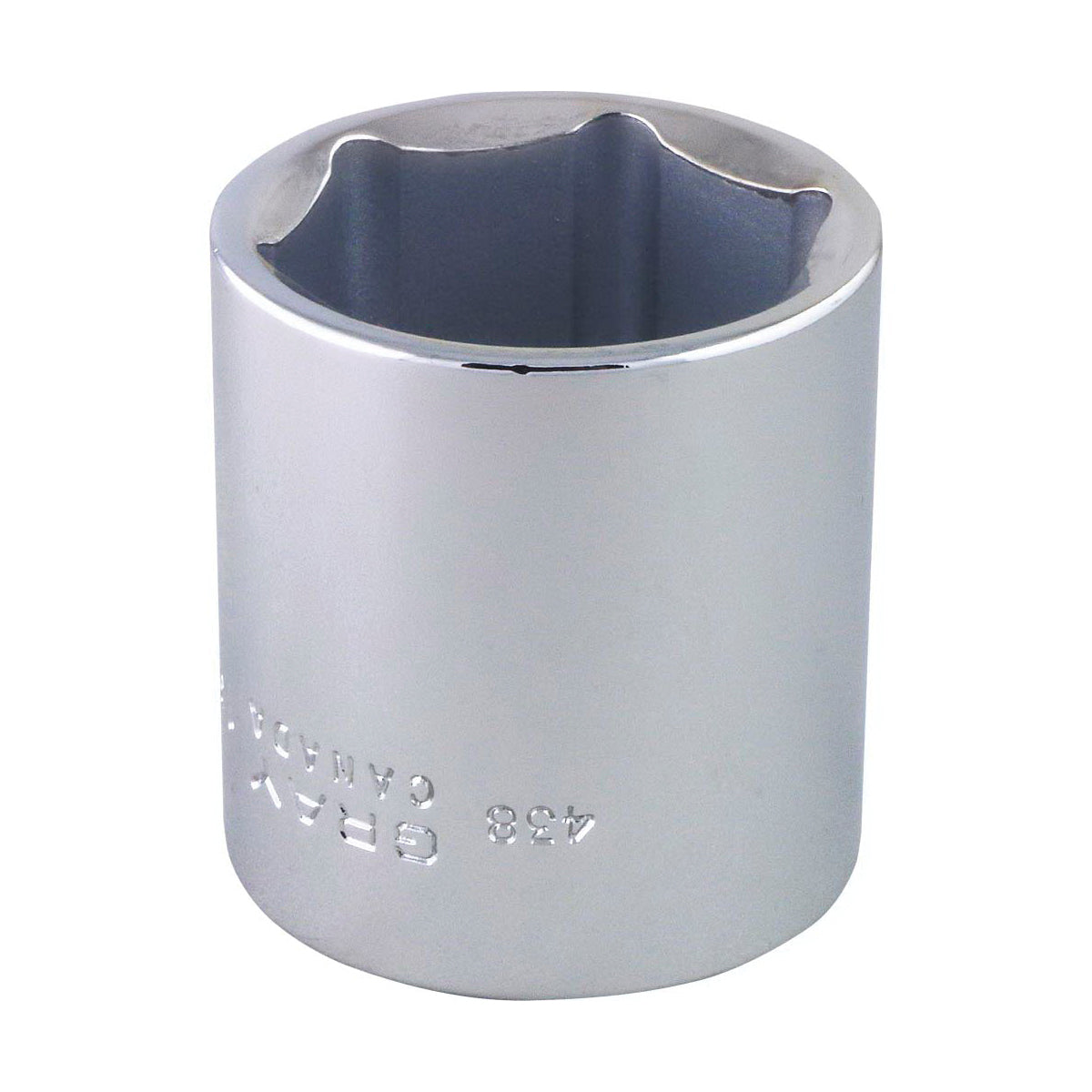 Gray Tools 438 Standard Socket, Imperial, 1/2 in, 1-3/8 in Hex Socket, 6 Points