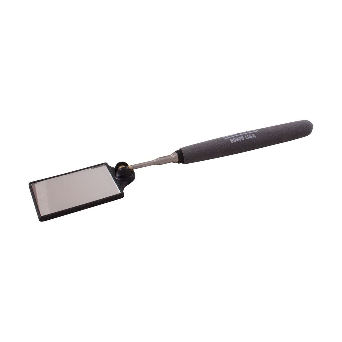 Gray Tools 89907 Swivel Head Telescopic Inspection Mirror, 3-1/2 in L x 2-1/2 in W Mirror, Rectangular Shape, 10-1/2 to 37 in L, Cushion Grip Handle