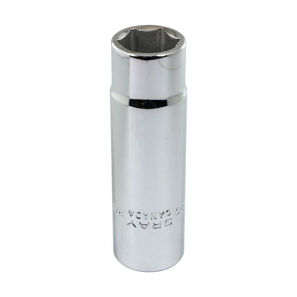 Gray Tools LDS20 Deep Socket, Imperial, 1/2 in, 5/8 in Hex Socket, 6 Points
